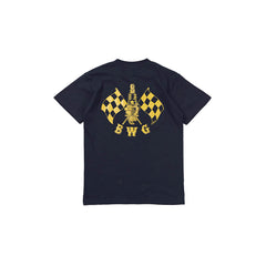 May club -【B.W.G JAPAN】B.W.G x MAGICAL DESIGN "CHECKER SPARK" TEE - NAVY