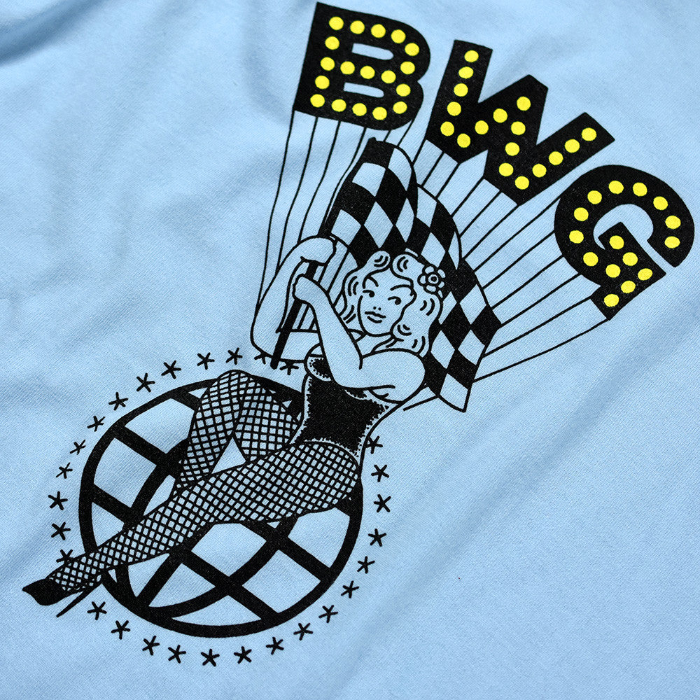 May club -【B.W.G JAPAN】"PINUP GIRL" TEE - LIGHT BLUE