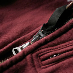 May club -【WESTRIDE】HEAVY WEIGHT FULL ZIP HOODIE - CHECKER FLAG (CRIMSON)