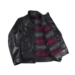 May club -【WESTRIDE】WATSONVILLE LEATHER COAT - BLACK