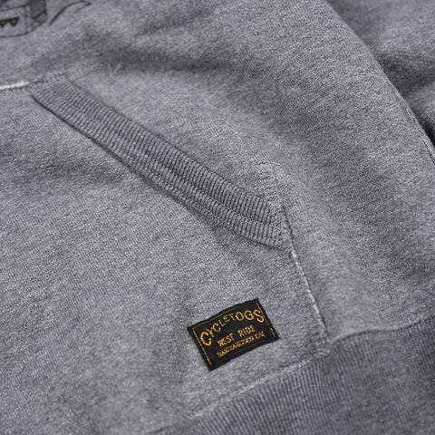 May club -【WESTRIDE】HEAVY WEIGHT FRONT V HOODIE - GRAY