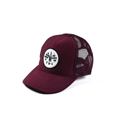 May club -【B.W.G JAPAN】B.W.G x MAGICAL DESIGN CHECKER SPARK CAP - BURGUNDY