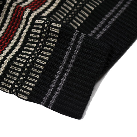 May club -【WESTRIDE】CLASSIC RIB RUG SWEATER - MIX RED