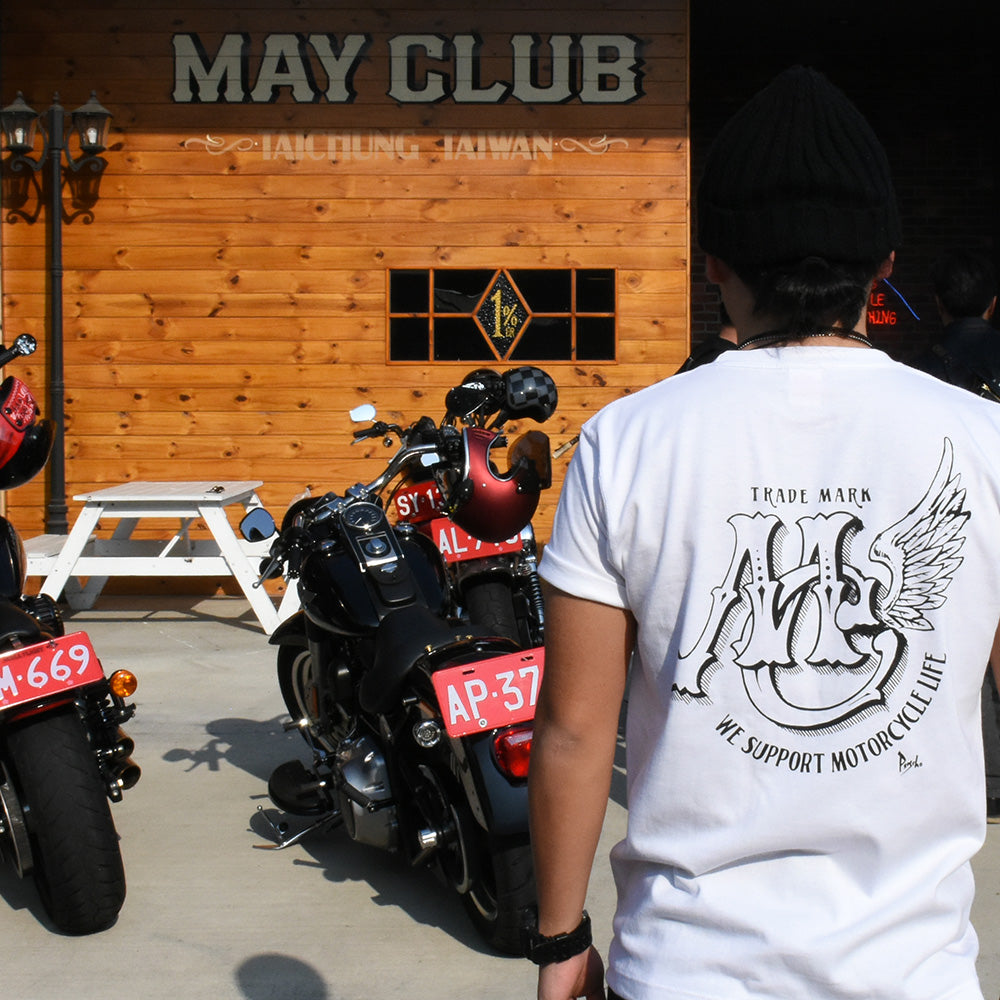 May club -【May club】MAY CLUB x PSYCHO-GRAFIX TRADE MARK TEE - WHITE