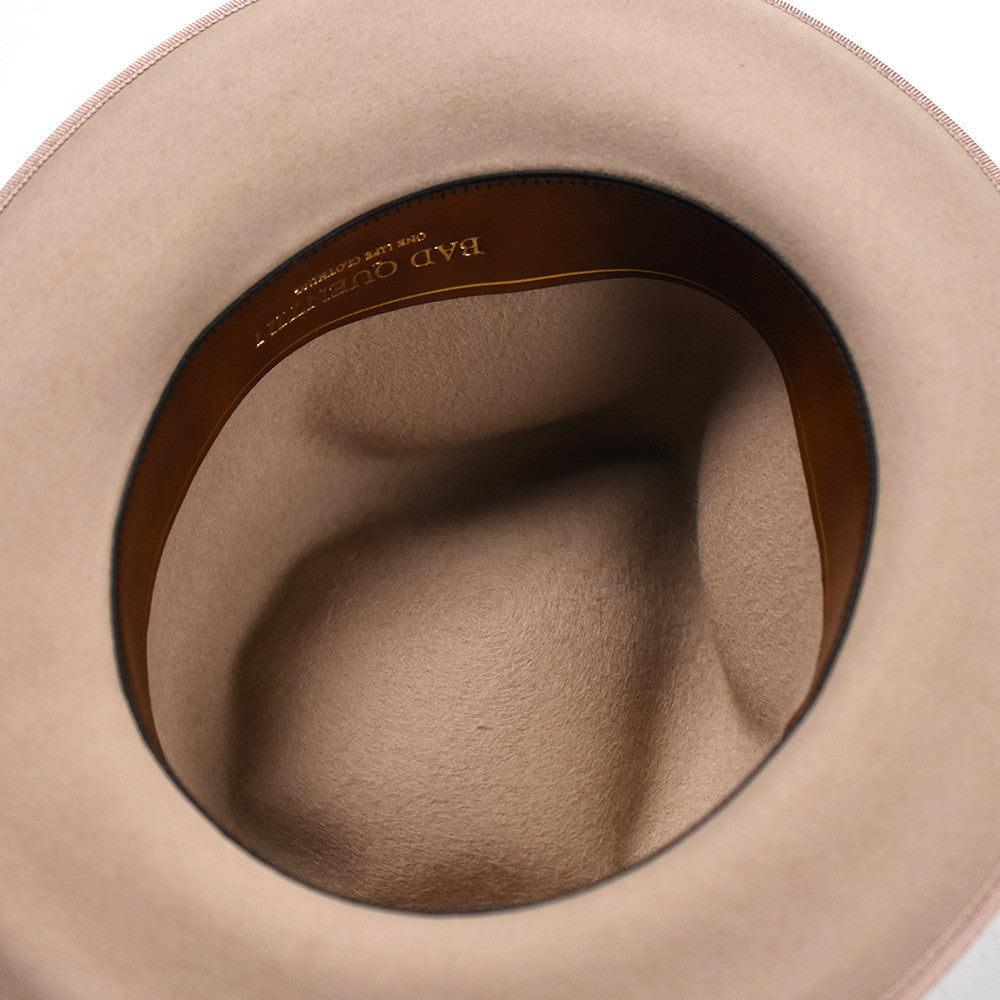 May club -【BAD QUENTIN】STETSON ANTELOPE FELT HAT - PINK BEIGE