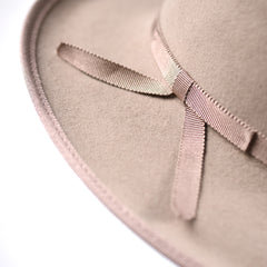 May club -【BAD QUENTIN】STETSON ANTELOPE FELT HAT - PINK BEIGE