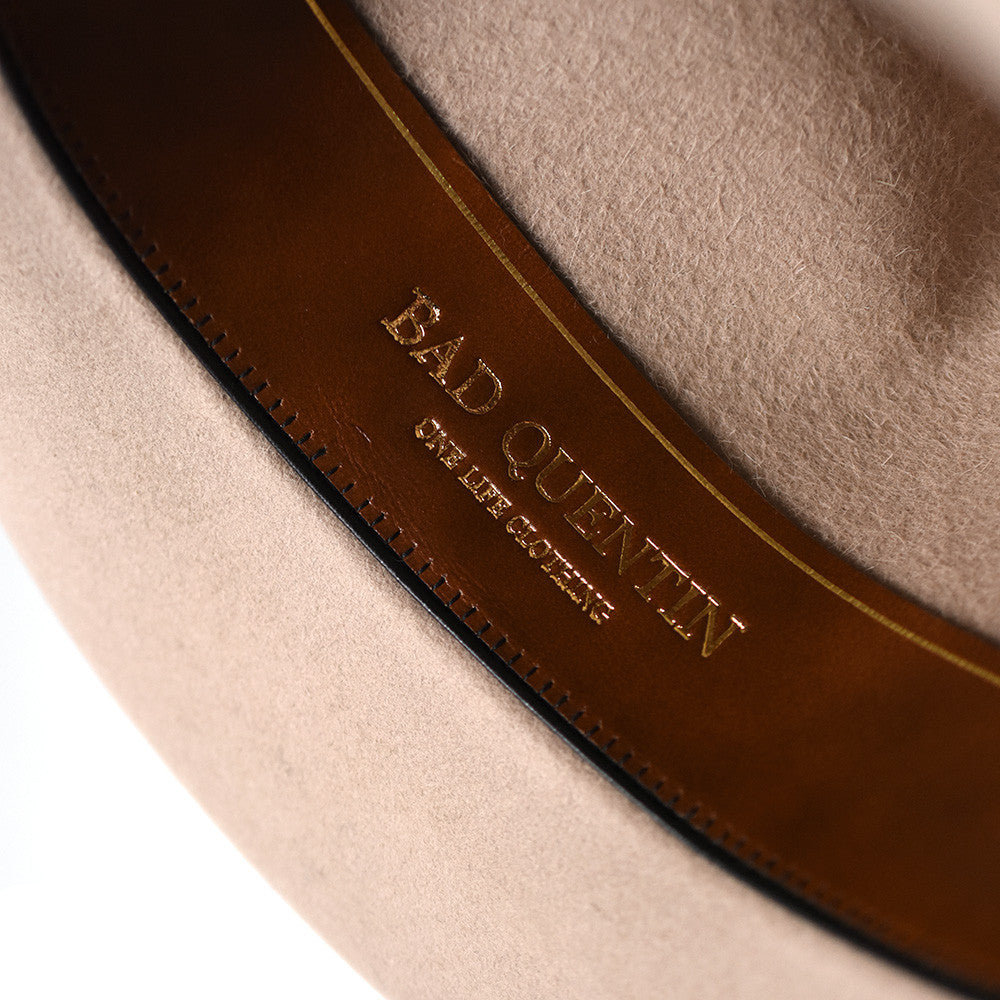 May club -【BAD QUENTIN】STETSON ANTELOPE FELT HAT - PINK BEIGE