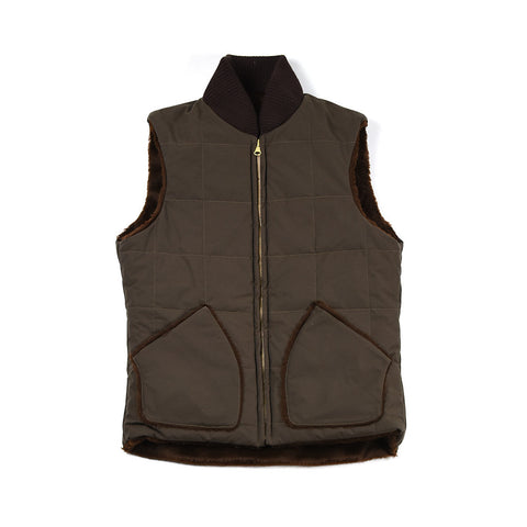 May club -【BAD QUENTIN】REVERSIBLE GRIZZLY VEST