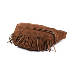 May club -【BAD QUENTIN】SUEDE FANNY PACK - BROWN