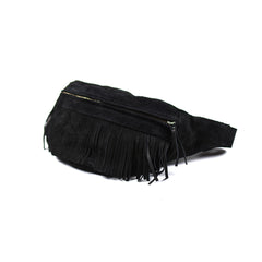 May club -【BAD QUENTIN】SUEDE FANNY PACK - BLACK