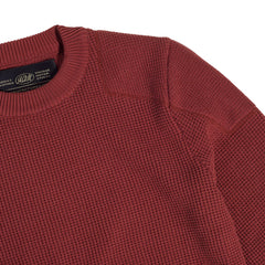 ACV-KN01 PADDED WAFFLE COTTON KNIT - FADE RED - May club