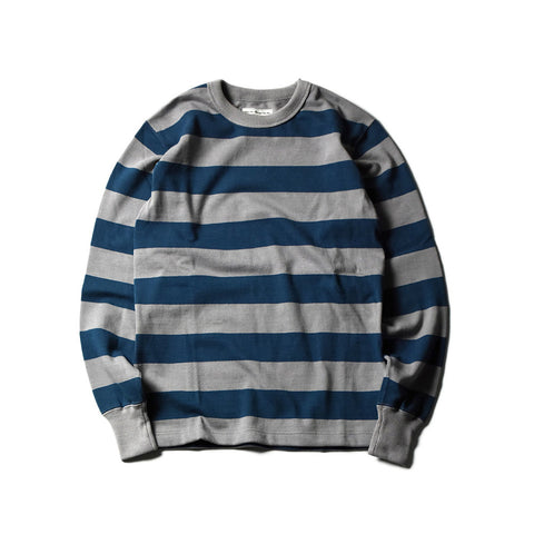 May club -【WESTRIDE】HEAVY BORDER LONG SLEEVES TEE - NVY/GRY