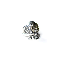 May club -【HWZNBROSS】C.T.M x HWZN MFG. BOMB SIGHT SKULL RING（SILVER x BRASS）