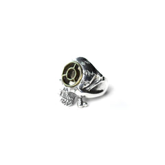 May club -【HWZNBROSS】C.T.M x HWZN MFG. BOMB SIGHT SKULL RING（SILVER x BRASS）