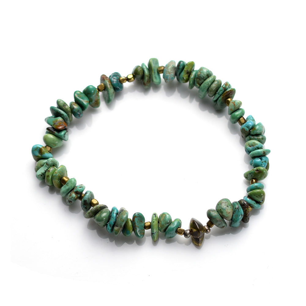 May club -【SunKu】NATURAL STONE TURQUOISE BEADS ANKLET