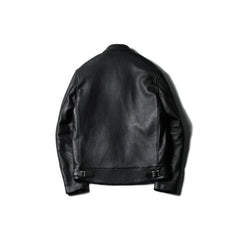 May club -【Addict Clothes】AD-01SS SHEEPSKIN CENTER ZIP JACKET SINGLE STRIPE - BLACK（茶芯）