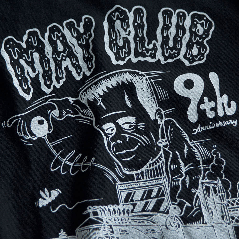 MAY CLUB 9th ANNIVERSARY FRANKEN TEE by KNUCKLE - BLACK - May club