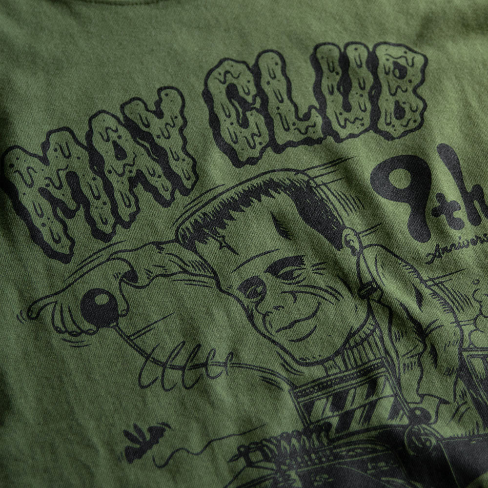 MAY CLUB 9th ANNIVERSARY FRANKEN TEE by KNUCKLE - GREEN - May club