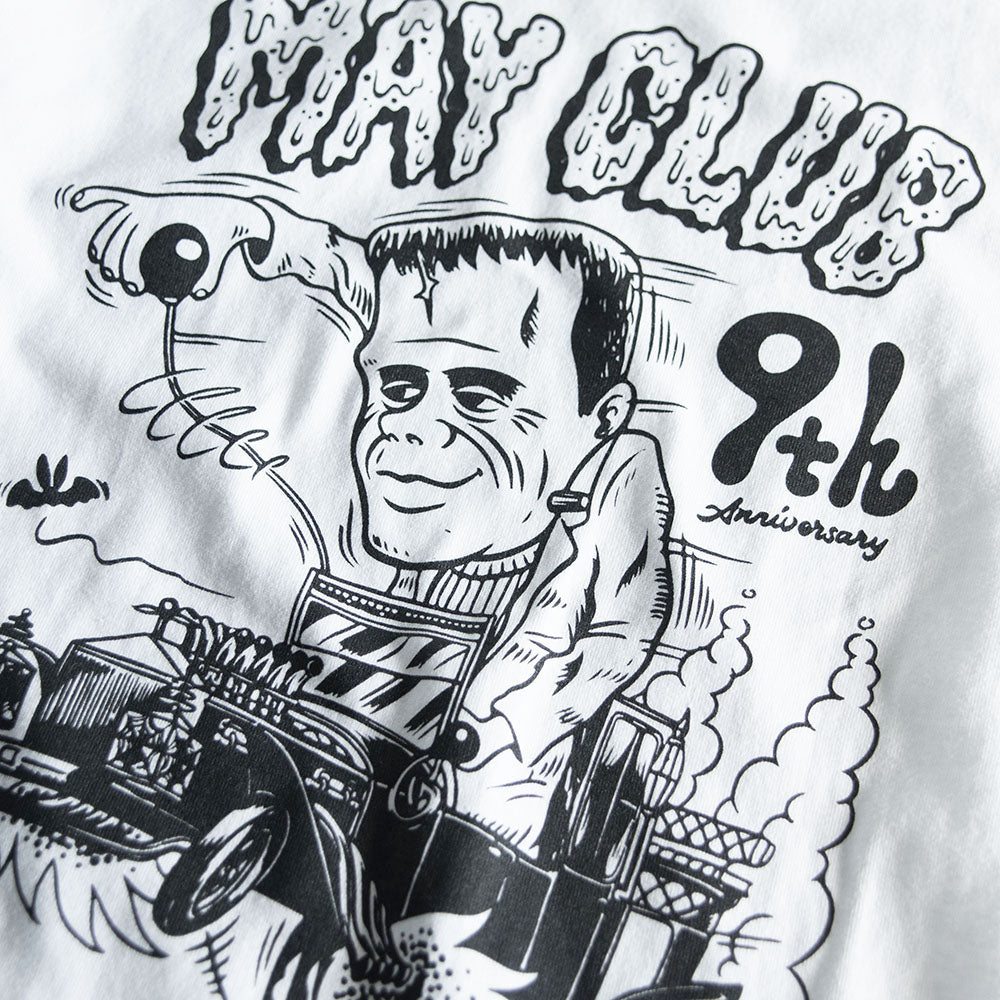 MAY CLUB 9th ANNIVERSARY FRANKEN TEE by KNUCKLE - WHITE - May club