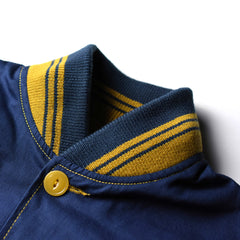 May club -【North No Name】COTTON VARSITY JACKET - BLUE