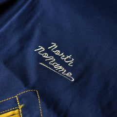 May club -【North No Name】COTTON VARSITY JACKET - BLUE