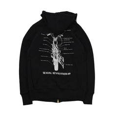 May club -【WESTRIDE】HEAVY WEIGHT FULL-ZIP HOODIE：REVOLUTION 69 (BLACK)