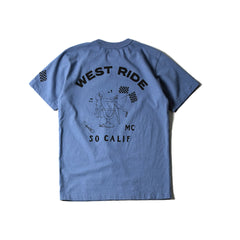 May club -【WESTRIDE】"WRMC SO CAL" TEE - W.BLUE