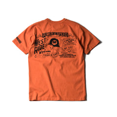 May club -【WESTRIDE】"CHOPPER SAVED MY LIFE" TEE - ORANGE