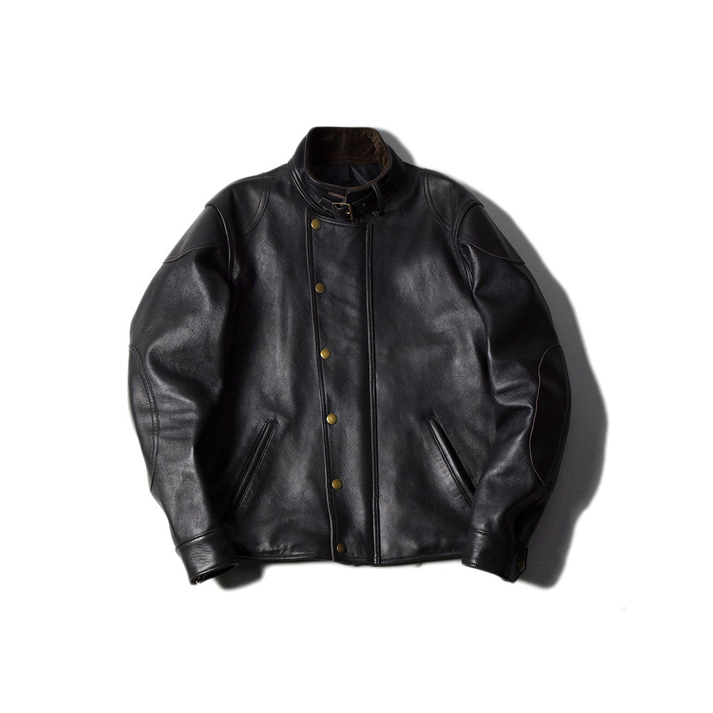 AD-09 SHEEPSKIN ULSTER JACKET - BLACK – May club