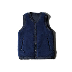 May club -【WESTRIDE】REVERSIBLE PILE VEST - NAVY / NAVY