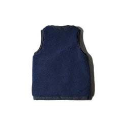 May club -【WESTRIDE】REVERSIBLE PILE VEST - NAVY / NAVY