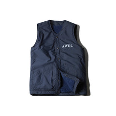 May club -【WESTRIDE】REVERSIBLE PILE VEST - NAVY / NAVY