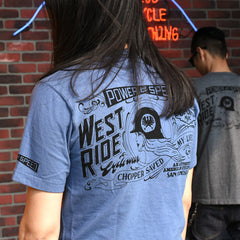 May club -【WESTRIDE】"CHOPPER SAVED MY LIFE" TEE - W.BLUE