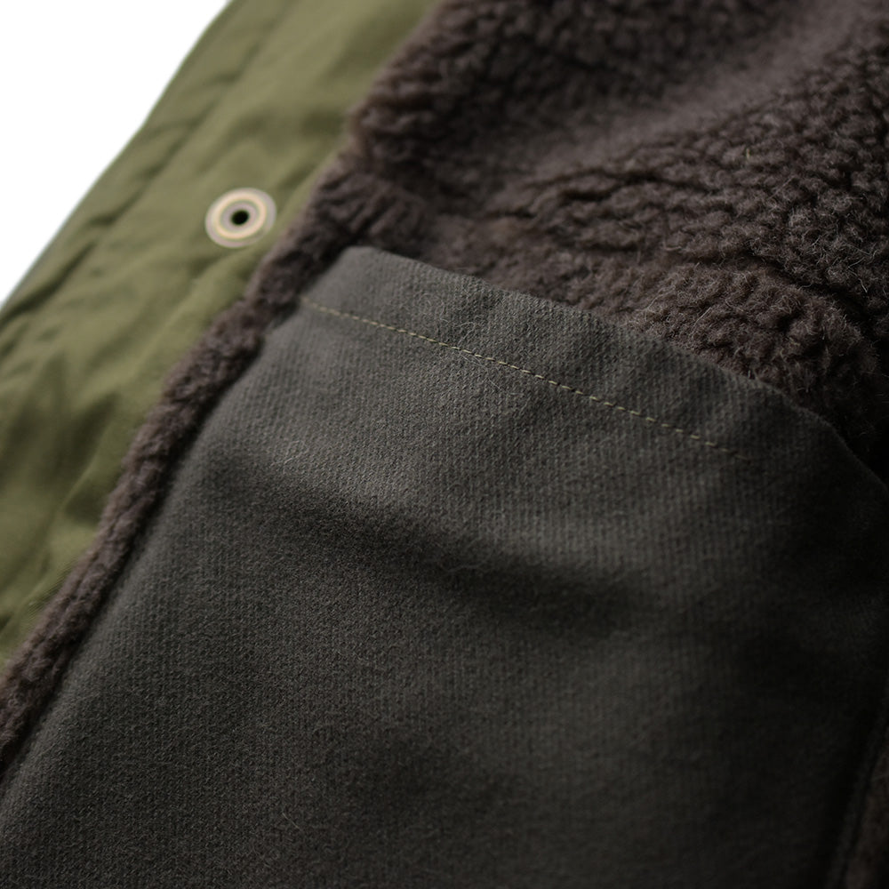 May club -【Addict Clothes】ACV-WX04 WAXED COTTON ULSTER JACKET - KHAKI GREEN