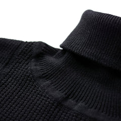 May club -【Addict Clothes】ACV-KN02 PADDED WAFFLE COTTON TURTLE KNIT - BLACK