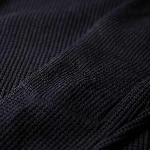 May club -【Addict Clothes】ACV-KN02 PADDED WAFFLE COTTON TURTLE KNIT - BLACK