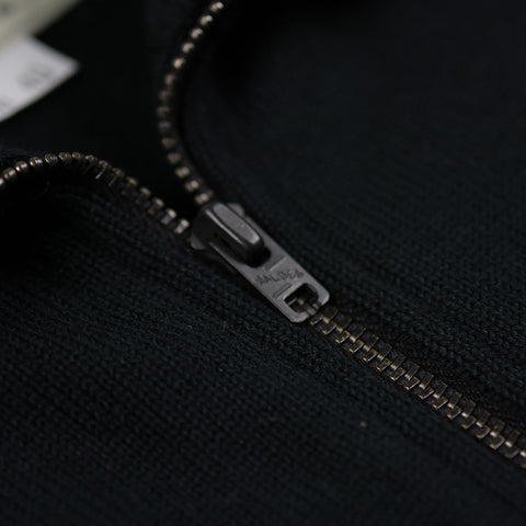 May club -【WESTRIDE】CLASSIC H.ZIP JERSEY - BLK/BLK