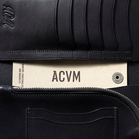 ACV-W01S UK BRIDLE LEATHER LONG WALLET - BLACK - May club