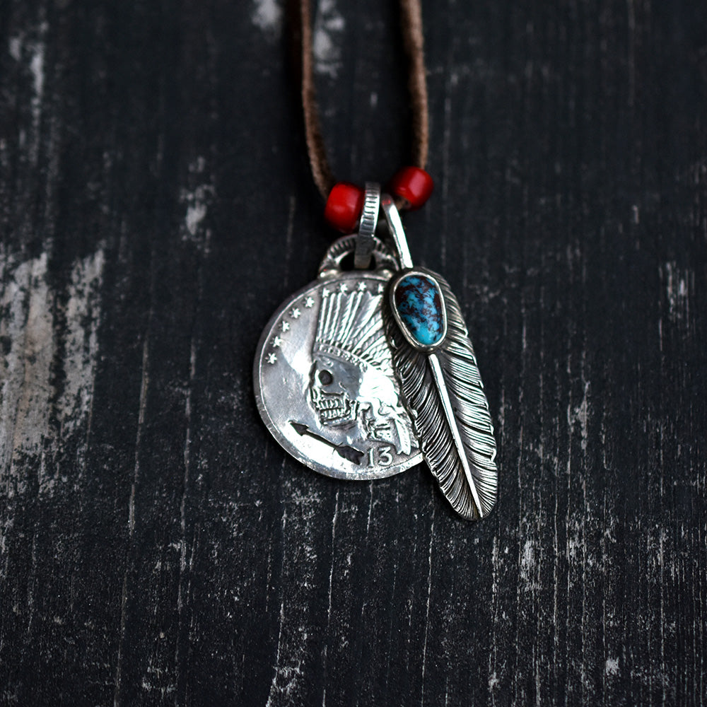 May club -【Chooke】中鷹羽 直向 Silver Dollar Feather with Bisbee Turquoise