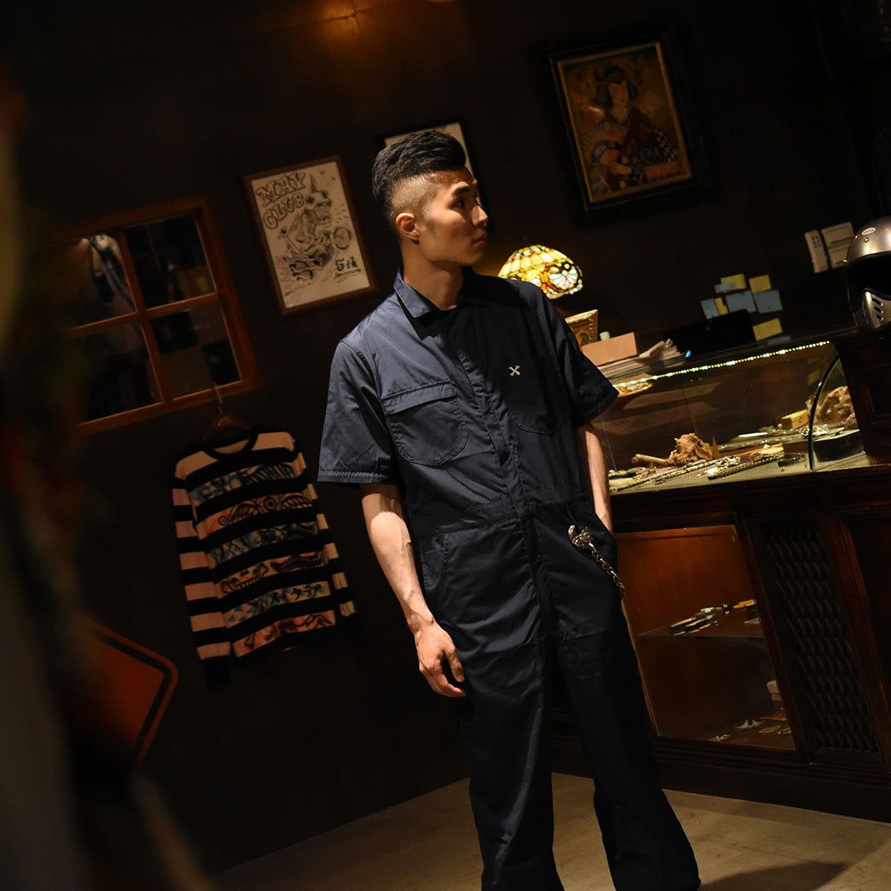 May club -【BLUCO】LIGHT WEIGHT COVERALL - NAVY