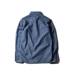 May club -【Addict Clothes】AD-SH-01 PADDED CHAMBRAY SHIRT - BLUE