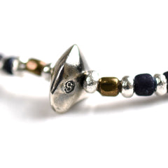 May club -【SunKu】Indigo & Silver Beads Bracelet