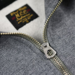 May club -【WESTRIDE】HALF ZIP HEAVY MC JERSEY H.GRY/BLK（PLAIN）