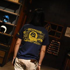 May club -【WESTRIDE】"CHOPPER SAVED MY LIFE" TEE - NAVY