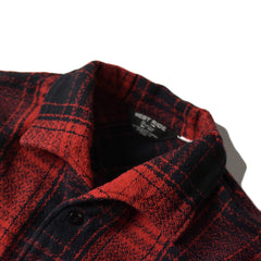 May club -【WESTRIDE】SPLITTER SHIRTS - RED/BK CHK