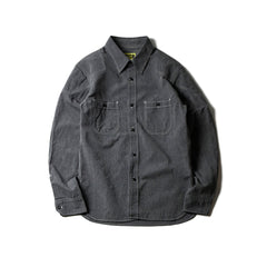 May club -【Addict Clothes】AD-SH-01 PADDED CHAMBRAY SHIRT - BLACK