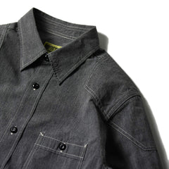 May club -【Addict Clothes】AD-SH-01 PADDED CHAMBRAY SHIRT - BLACK