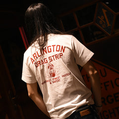 May club -【WESTRIDE】"DRAG STRIP" TEE - WHITE