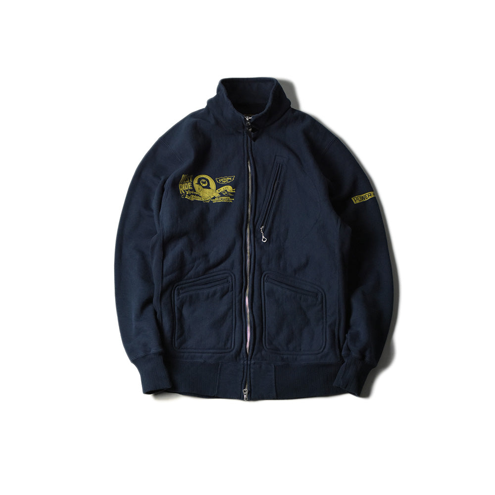 May club -【WESTRIDE】HEAVY WEIGHT FULL ZIP STAND - CATHERINE (NAVY)