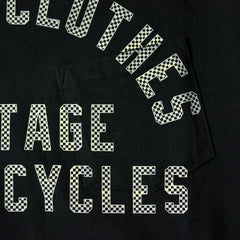 May club -【Addict Clothes】AD-CSP-04 CHECKER ACVM POCKET TEE - BLACK